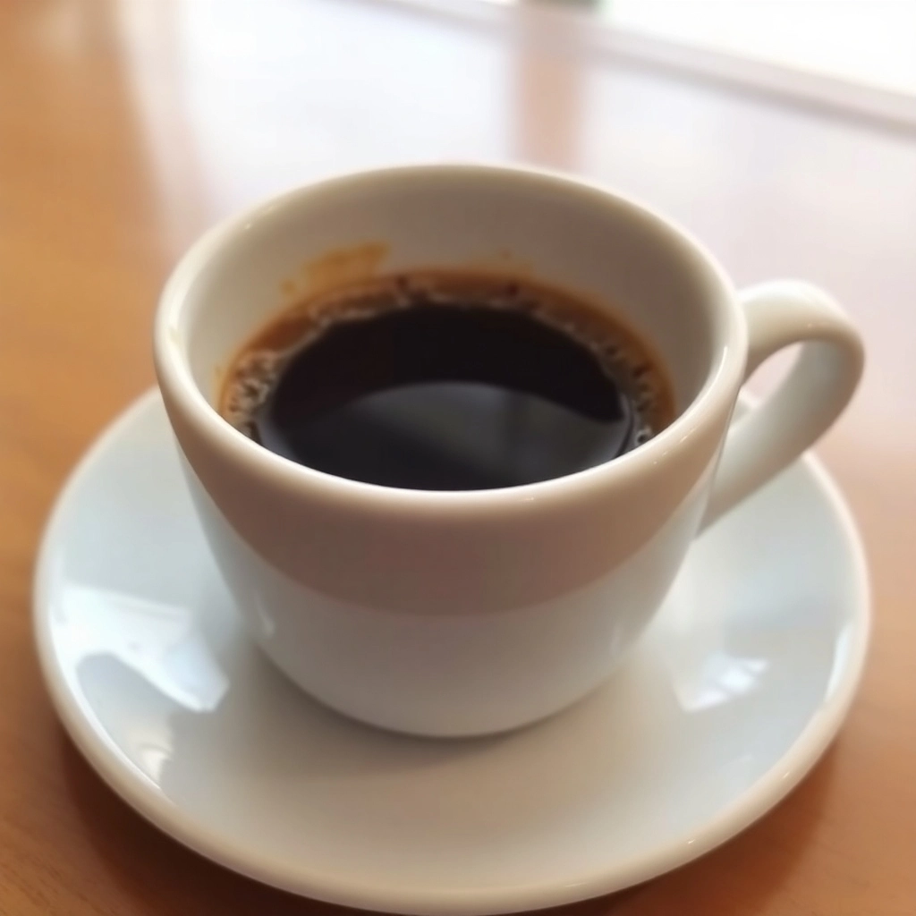 un “cafezinho” servido en una taza pequeña